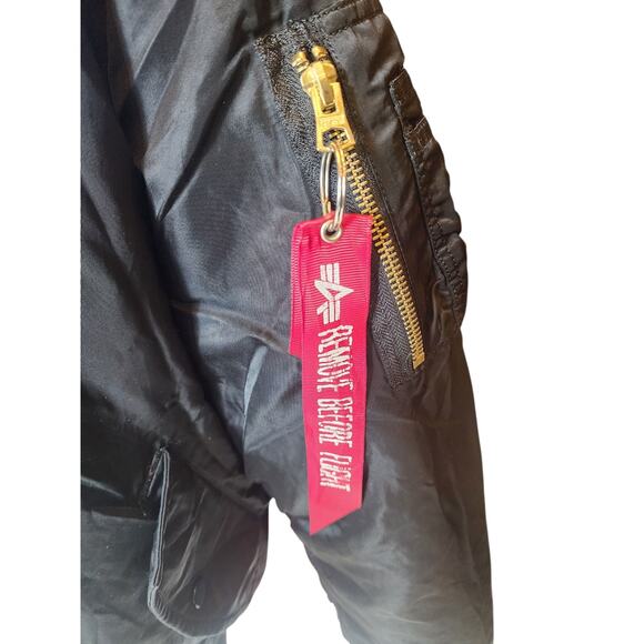 Alpha Industries NASA Apollo MA-1 Bomber Jacket Large Flight USAF Space Aviation - Picture 3 of 16